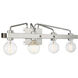 Ravella 3 Light 33.25 inch Polished Nickel Bath Bar Wall Light